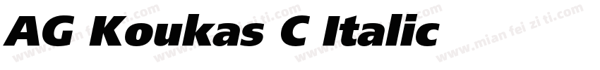 AG Koukas C Italic字体转换